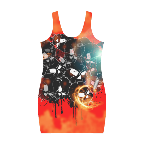 Awesome skulls Medea Vest Dress (Model D06)