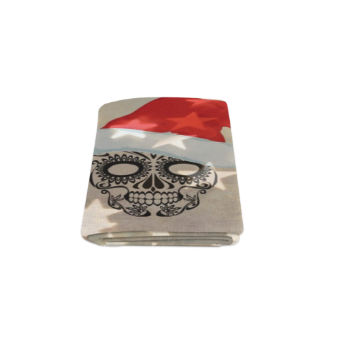 Christmas skull with star bokeh Blanket 50"x60"