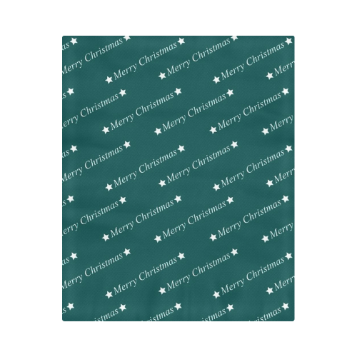 merry christmas,text turquoise Duvet Cover 86"x70" ( All-over-print)