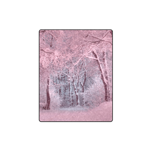 another winter wonderland  pink Blanket 40"x50"