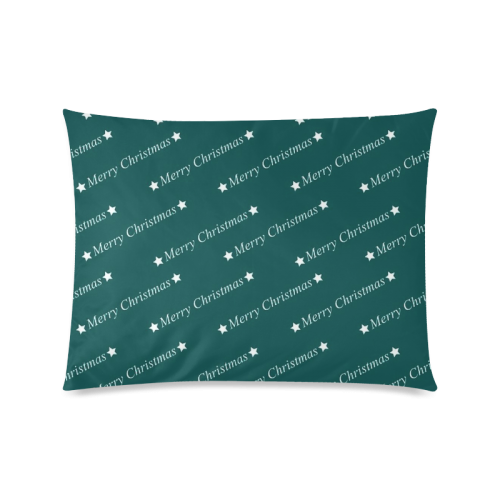 merry christmas,text turquoise Custom Picture Pillow Case 20"x26" (one side)
