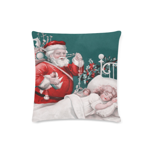 vintage christmas Custom Zippered Pillow Case 16"x16"(Twin Sides)