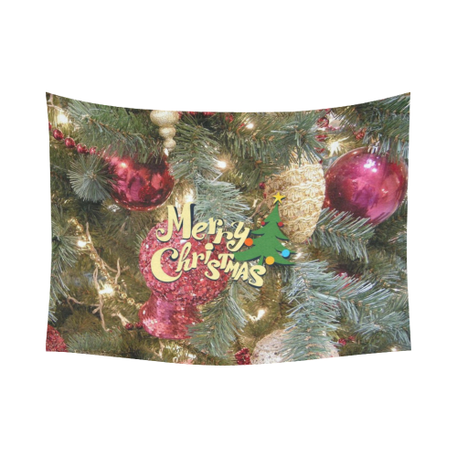 merry christmas 5152 Cotton Linen Wall Tapestry 80"x 60"