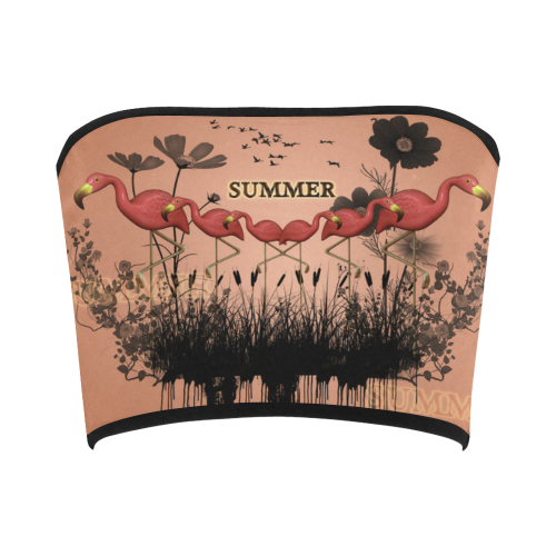 Summer design with flamingo Bandeau Top