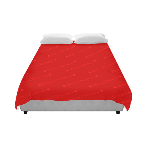 merry christmas,text red Duvet Cover 86"x70" ( All-over-print)