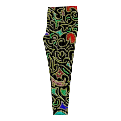 Wacky Retro Swirl Abstract Cassandra Women's Leggings (Model L01)