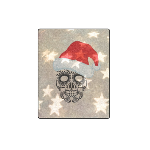 Christmas skull with star bokeh Blanket 40"x50"