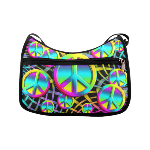 Colorful Peace Pattern Crossbody Bags (Model 1616)