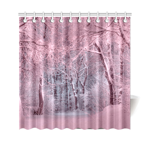 another winter wonderland  pink Shower Curtain 69"x70"
