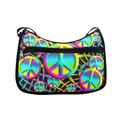 Colorful Peace Pattern Crossbody Bags (Model 1616)