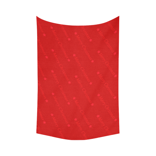merry christmas,text red Cotton Linen Wall Tapestry 90"x 60"