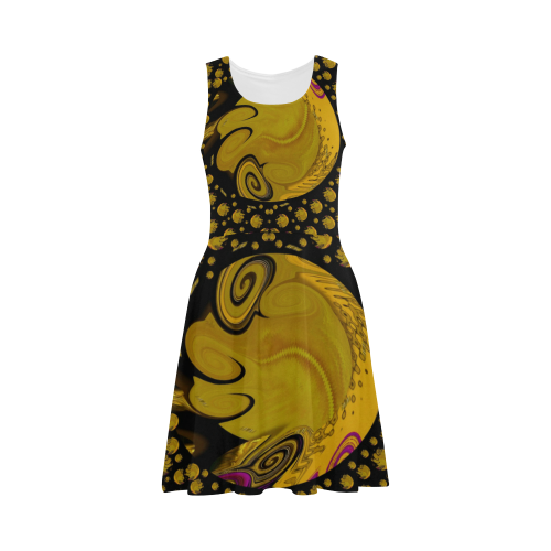Silent galaxy and space filled of planets Atalanta Sundress (Model D04)