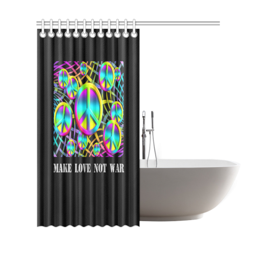 Colorful Peace Pattern Shower Curtain 69"x72"