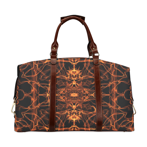 Orange SILK Arts Fractal Classic Travel Bag (Model 1643)