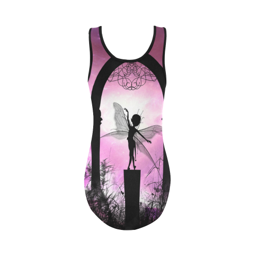 Cute dancing fairy in the night Vest One Piece Swimsuit (Model S04)