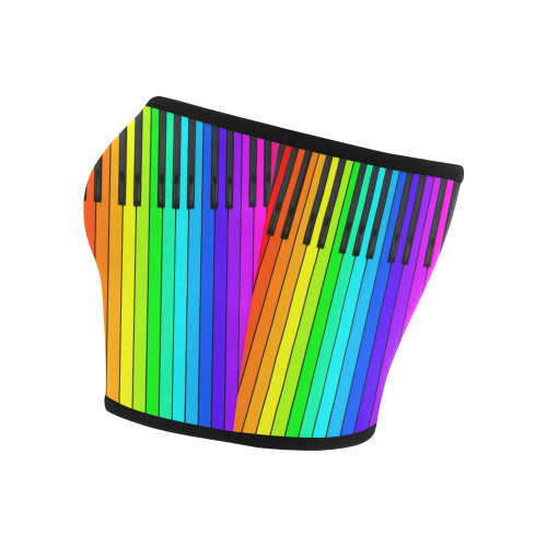 Rainbow Piano Keyboard Bandeau Top