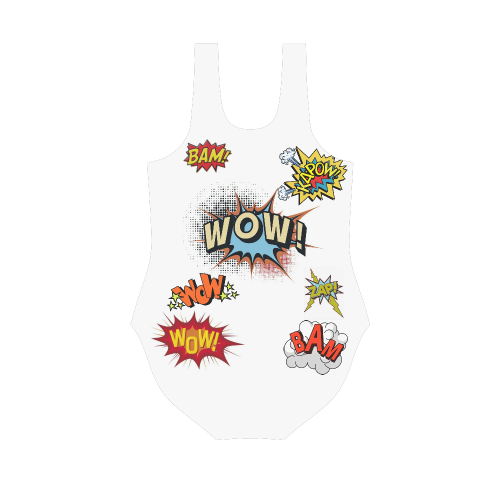SuperHero Pow Vest One Piece Swimsuit (Model S04)