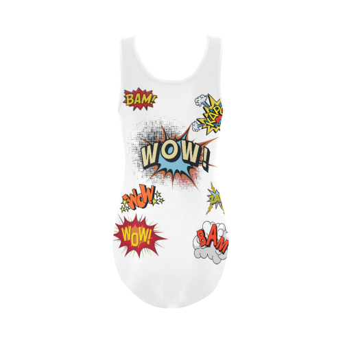 SuperHero Pow Vest One Piece Swimsuit (Model S04)