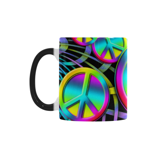 Colorful Peace Pattern Custom Morphing Mug