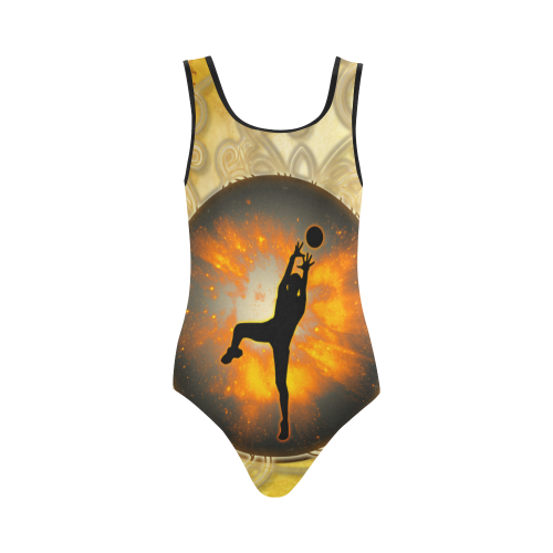 Volleyball player Vest One Piece Swimsuit (Model S04)