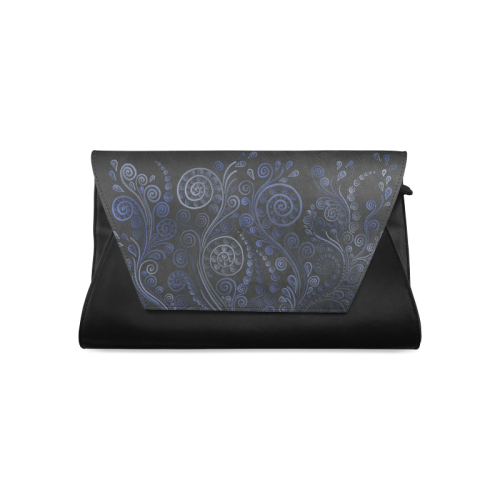 Ornamental blue on gray Clutch Bag (Model 1630)