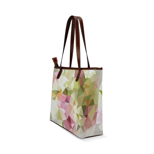 Low Poly Pastel Flowers Shoulder Tote Bag (Model 1646)