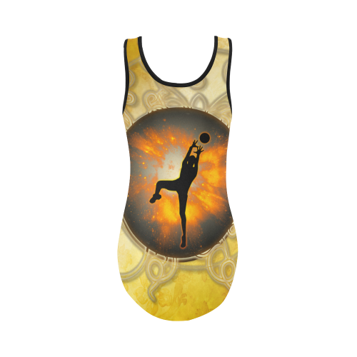 Volleyball player Vest One Piece Swimsuit (Model S04)