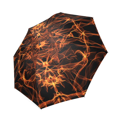 Orange SILK Arts Fractal Foldable Umbrella (Model U01)
