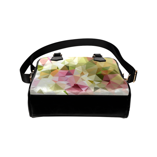 Low Poly Pastel Flowers Shoulder Handbag (Model 1634)