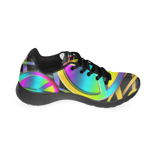 Colorful Peace Pattern Men’s Running Shoes (Model 020)