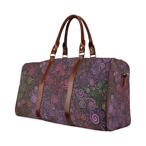 Psychedelic 3D Rose Waterproof Travel Bag/Large (Model 1639)
