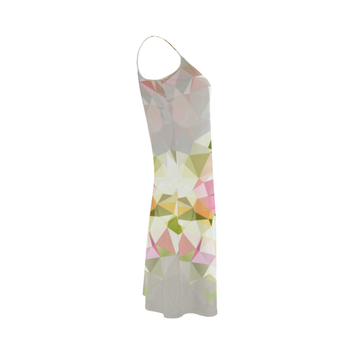 Low Poly Pastel Flower Alcestis Slip Dress (Model D05)