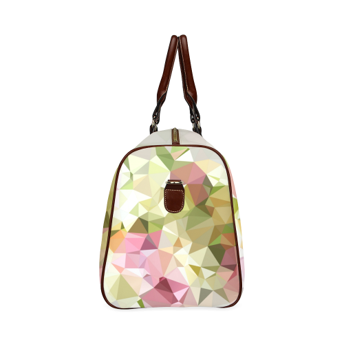 Low Poly Pastel Flowers Waterproof Travel Bag/Large (Model 1639)
