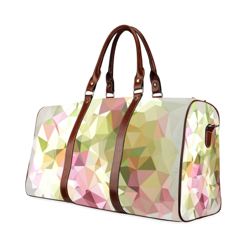 Low Poly Pastel Flowers Waterproof Travel Bag/Large (Model 1639)