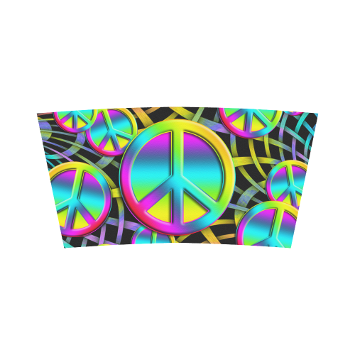 Colorful Peace Pattern Bandeau Top