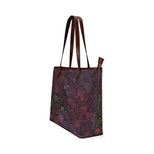 Psychedelic 3D Rose Shoulder Tote Bag (Model 1646)