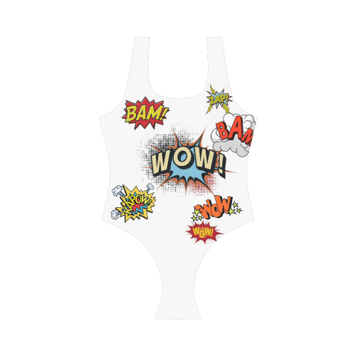 SuperHero Pow Vest One Piece Swimsuit (Model S04)