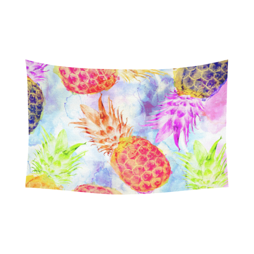 Pineapples Cotton Linen Wall Tapestry 90"x 60"