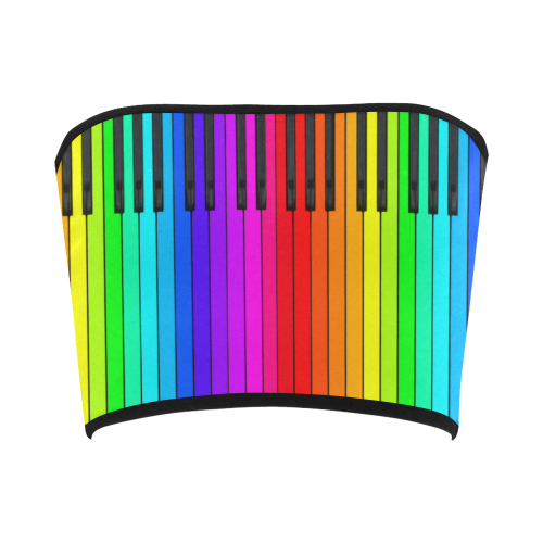 Rainbow Piano Keyboard Bandeau Top