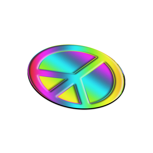 Colorful Peace Pattern Round Mousepad