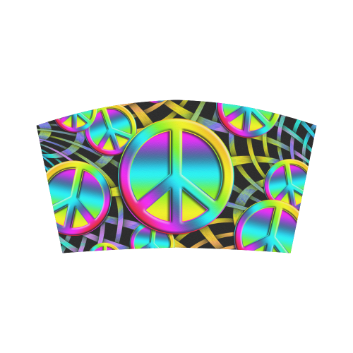 Colorful Peace Pattern Bandeau Top