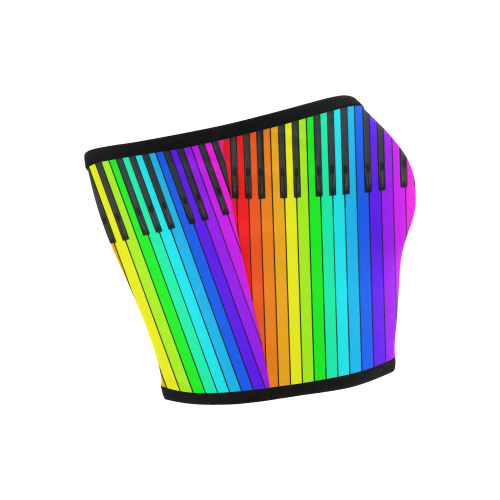 Rainbow Piano Keyboard Bandeau Top