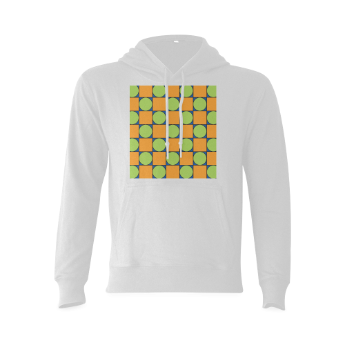 Green and Orange Geometric Pattern Oceanus Hoodie Sweatshirt (Model H03)