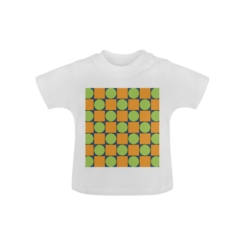 Green and Orange Geometric Pattern Baby Classic T-Shirt (Model T30)