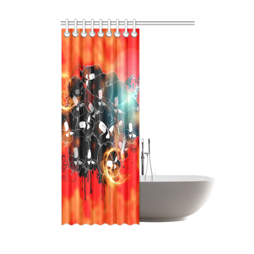 Awesome skulls Shower Curtain 48"x72"