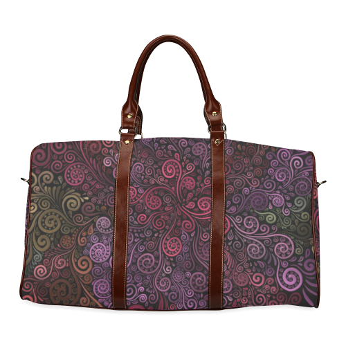 Psychedelic 3D Rose Waterproof Travel Bag/Large (Model 1639)