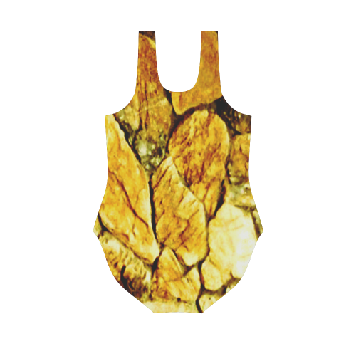 Golden Stones Vest One Piece Swimsuit (Model S04)