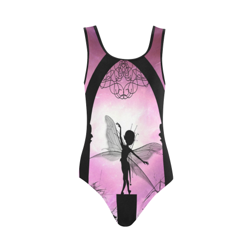 Cute dancing fairy in the night Vest One Piece Swimsuit (Model S04)