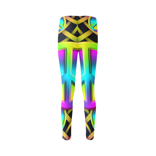 Colorful Peace Pattern Cassandra Women's Leggings (Model L01)