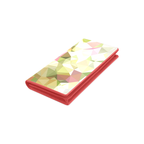 Low Poly Pastel Flowers Women's Leather Wallet (Model 1611)